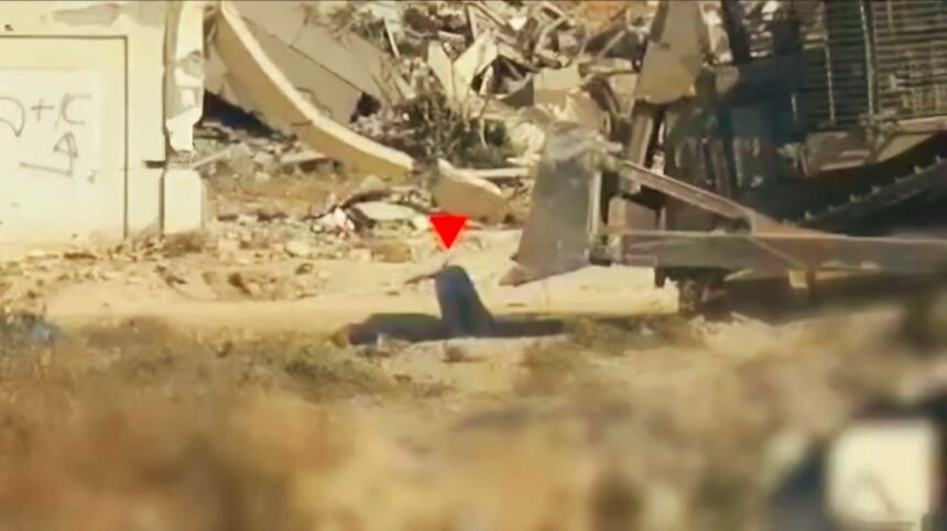 Bom ranjau pejuang Al-Qassam hancurkan Tank Merkava Israel, (10/11/2024). (qsm/ho/mediapesancom)