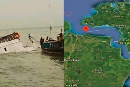 KLM Pelita Harapan Indah tenggelam di Laut Muntok, (22/12/2024).