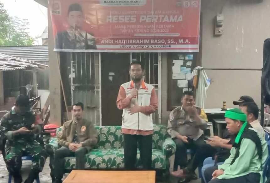 Andi Ibrahim Baso Gelar Reses Pertama Masa Sidang 2024/2025 di Kampung Tambasa, Kelurahan Tamalanrea Jaya, Kecamatan Tamalanrea, (5/12/2024).