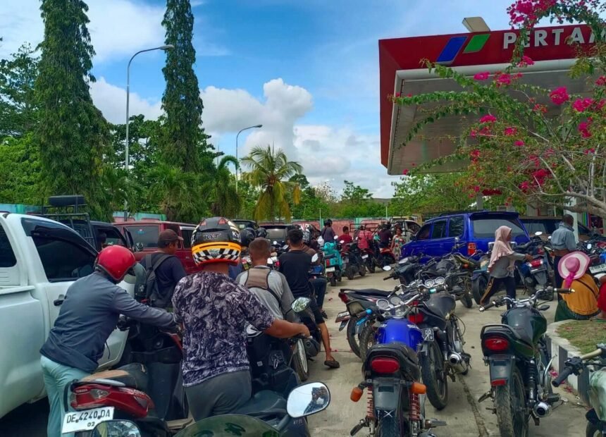 SPBU Desa Lala, Kabupaten Buru, Maluku, Senin (9/12/2024). (Foto/SK)