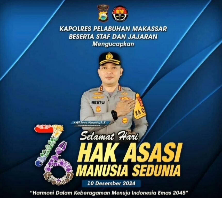Bentuk ucapan selamat Hari Hak Asasi Manusia (HAM) Sedunia ke-76 pada 10 Desember 2024. (tim/ho)