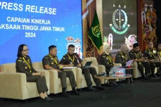 Kejati Jatim paparkan capaian kinerja sepanjang tahun 2024, Selasa lalu (17/12/2024). 