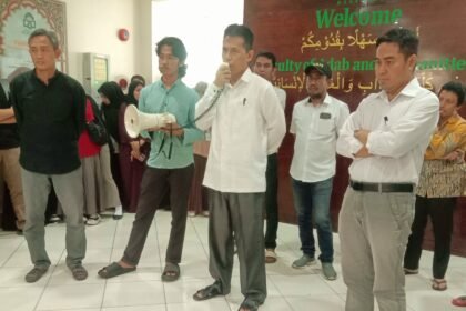 Protes Mahasiswa terkait dugaan kasus pelecehan seksual di UIN Makassar, (24/12/2024).