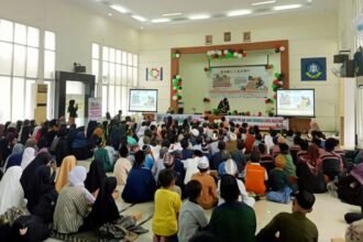 Semangat Anak Indonesia untuk Palestina di Aula Politeknik ATI Makassar pada Rabu, 25 Desember 2024.