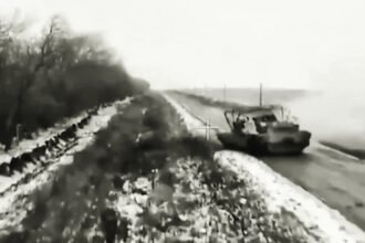 Tank Abrams AS dihantam pesawat nirawak Rusia, (18/12/2024). (MO/HO)