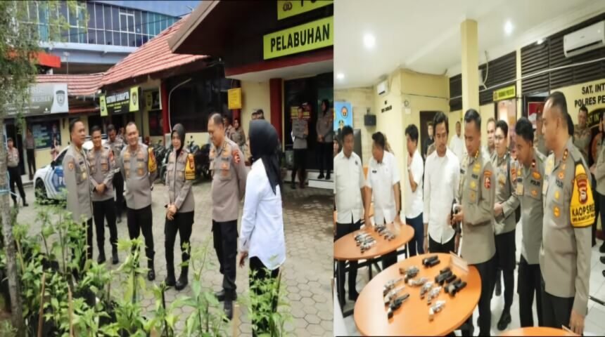 Tim Monev Mabes Polri kunjungi Polres Pelabuhan Makassar untuk evaluasi ketahanan pangan dan pengawasan senpi.