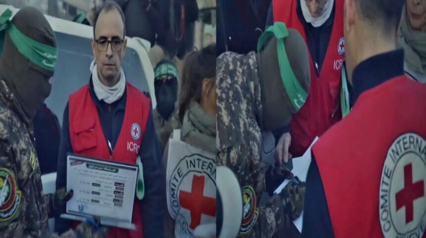 Hamas serahkan tiga tawanan perempuan Israel kepada ICRC di Gaza, Januari 2025. (ss/qsm/ho/mp)