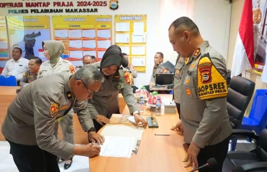 Transparansi lewat sosialisasi DIPA dan Pakta Integritas di Polres Pelabuhan Makassar, Januari 2025.