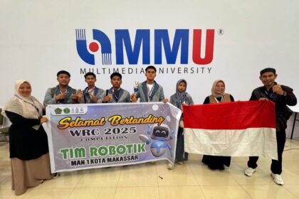 Tim Robotik MAN 1 Kota Makassar meraih prestasi di ajang internasional World Robotic Centre 2025 di Multimedia University, Cyberjaya, Malaysia, pada 11–12 Januari 2025.