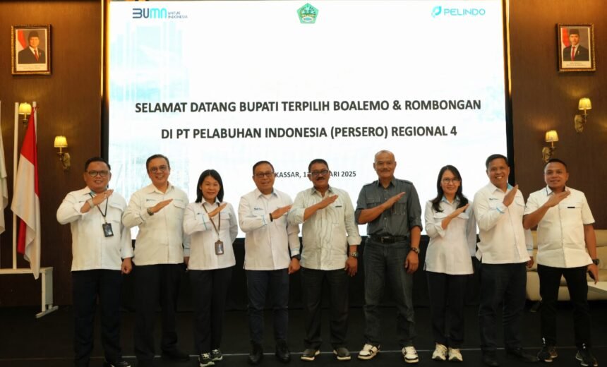 Bupati Boalemo terpilih periode 2025-2030, Rum Pagau, dalam kunjungan koordinasi di Kantor Pelindo Regional 4, Makassar, pada Senin lalu (13/1/2025).