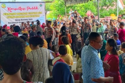 Nyaris berujung kericuhan, rapat pembahasan rancangan Perdes di Desa Karang Jaya ditunda, (16/1/2025).