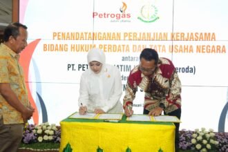 Kejati Jatim kerjasama hukum dengan PT. Petrogas Jatim Utama, (20/1/2025). (wakomindo/ho)