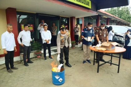 Upaya Polres Pelabuhan Makassar selamatkan generasi muda dari jerat narkoba. (Foto: ArifinSulsel)