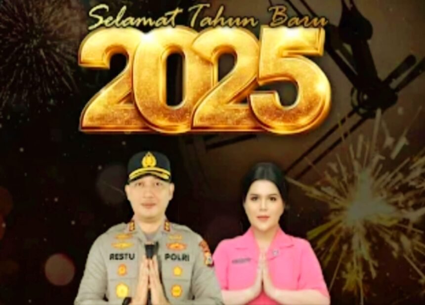 Kapolres Pelabuhan Makassar, AKBP Restu Wijayanto, S.I.K., bersama Ketua Bhayangkari Cabang Pelabuhan, Ny. Ruthi Restu.