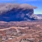 Kebakaran hutan kembali melanda 9.200 hektar di California, (23/1/2025). (cbs news/ho/mp)