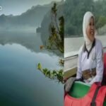 Kolase: Keindahan alam Ponorogo (kiri) dan Kajati Jatim, Prof. (HCUA) Dr. Mia Amiati, S.H., M.H., CMA, CSSL., bersama jajaran pejabat utama dan para Kajari se-Jatim (kanan) menikmati keindahan Telaga Ngebel, (14/2/2025).