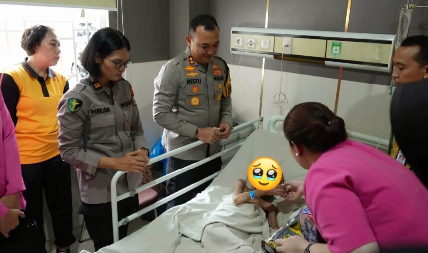Korban penyekapan dan penyiksaan oleh orang tua mereka sendiri dalam perawatan di Rumah Sakit Bhayangkara Makassar, (7/2/2025). (bm/ho)