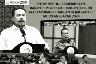 Entry meeting Jaksa Agung RI bersama BPK RI dalam langkah strategis pengelolaan anggaran yang transparan dan akuntabel, (7/2/2025).