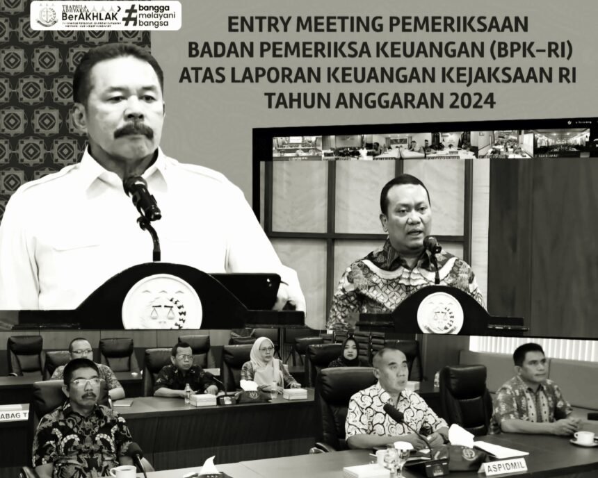 Entry meeting Jaksa Agung RI bersama BPK RI dalam langkah strategis pengelolaan anggaran yang transparan dan akuntabel, (7/2/2025).