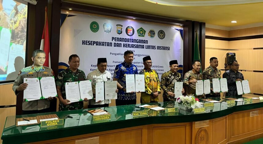 Memorandum of Understanding (MoU) antara Pengadilan Agama Sungguminasa dan beberapa instansi pemerintah, (14/2/2025).