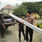 Polsek Makassar melakukan terobosan usaha ketahanan pangan di lahan kosong belakang Mapolsek, Jalan Kerung-Kerung, Kelurahan Maccini Gusung, Kecamatan Makassar, (20/2/2025).