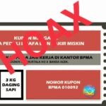 Kupon Meugang berlogo BPMA diduga palsu. (alp)