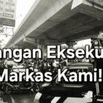 Ratusan massa dari gabungan berbagai ormas menggelar aksi unjuk rasa di Makassar, Selasa (11/2/2025).