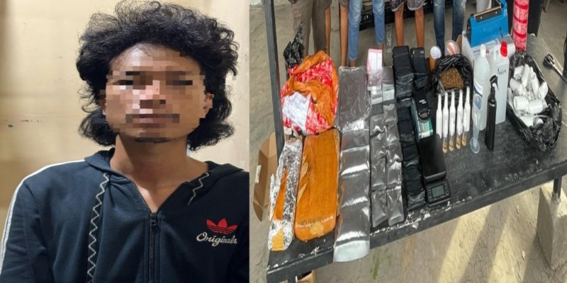 Polda Sulsel ungkap peredaran narkotika di Jalan Batua Raya No. 166, Kelurahan Borong, Kecamatan Panakkukang, Kota Makassar, (2/3/2025).