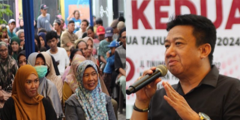 Anggota DPRD Kota Makassar dari Fraksi PDI Perjuangan, William, SE, serap aspirasi warga Pannampu, (13/3/2025).