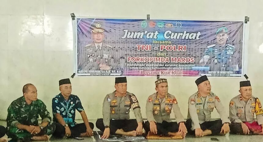 Polda Sulsel gelar ‘Jumat Curhat’ di Maros, (7/3/2025).