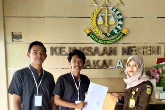 AMTPK melaporkan dugaan korupsi proyek irigasi P3A-TGAI di Takalar ke Kejari, (10/3/2025).