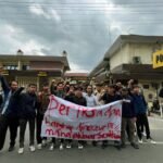 Mahasiswa AMCTA geruduk Polrestabes Medan, (13/3/2025).