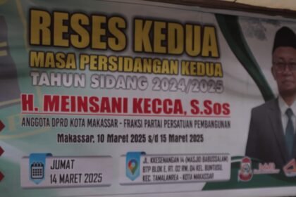 Anggota DPRD Makassar H. Meinsani Kecca Reses, (14/3/2025).