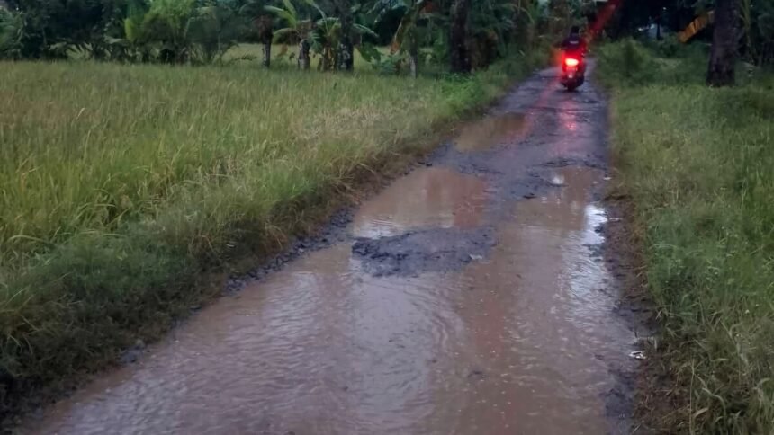 Warga Desa Barangmamase dan Bontokassi, Takalar-Sulsel desak perbaikan jalan yang terabaikan, (16/3/2025).