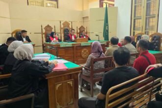 Dalam persidangan, empat saksi dihadirkan terkait kematian korban, Rusman Maralen Situngkir di Medan, (17/3/2025).