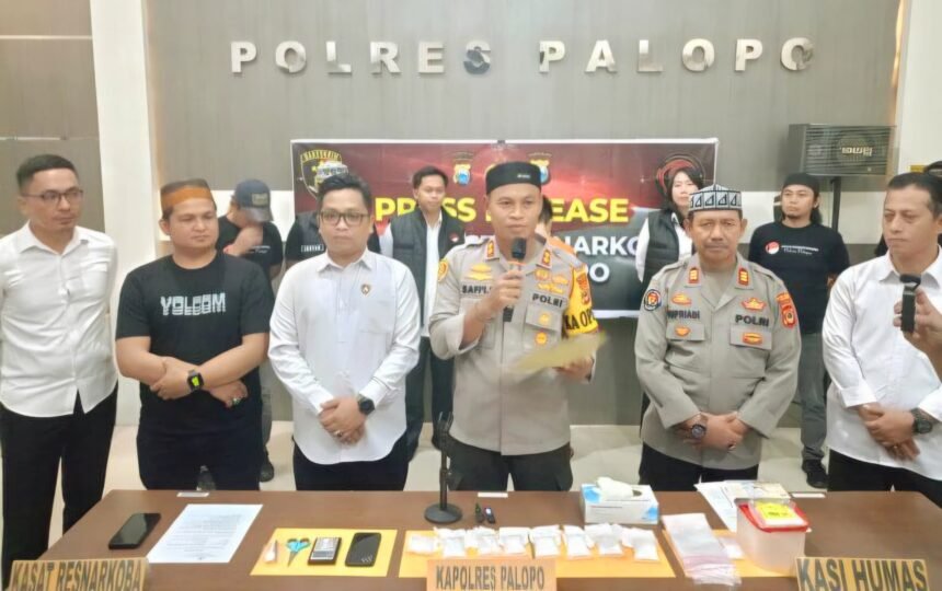 Kapolres Palopo ungkap jaringan narkotika besar, (17/3/2025).