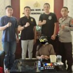 Kapolsek Mori Atas ringkus pasutri yang diduga menjadi bandar sabu, (23/3/2025).