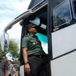 Kasdam XIV/Hasanuddin hadiri pelepasan program mudik gratis Andalan Hati di Makassar, (24/3/2025).