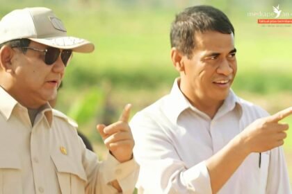 Presiden Prabowo dan Menteri Pertanian (Mentan) Andi Amran Sulaiman.