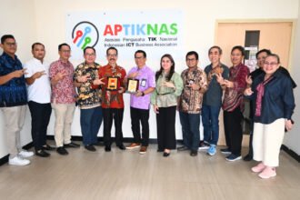 Finpay Telkom jalin kemitraan dengan APTIKNAS di Kompleks Perkantoran Ketapang Indah, Jakarta, (26/3/2025).