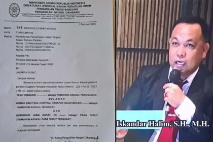 Kolase: Orang tua korban dugaan malpraktik RS Eka Hospital Bekasi ajukan Kasasi ke Mahkamah Agung dan Kuasa hukum keluarga korban, Advokat Iskandar Halim, S.H., M.H.