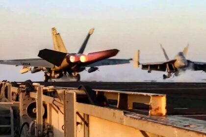 Jet terlihat dari kapal induk, (2025). (rtnews/ho/mp)