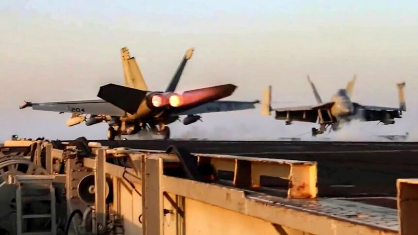 Jet terlihat dari kapal induk, (2025). (rtnews/ho/mp)