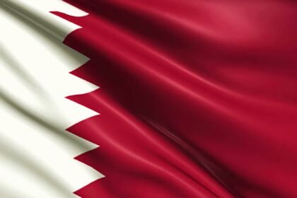 Ilustrasi bendera Qatar.