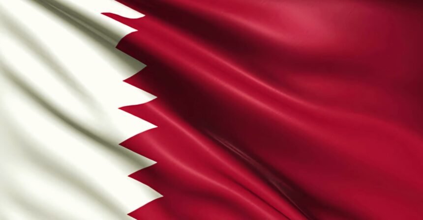 Ilustrasi bendera Qatar.