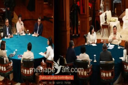 Pertemuan Presiden Prabowo dengan Pemred Media Nasional, (6/4/2025). (Sumber medsos: @prabowo)