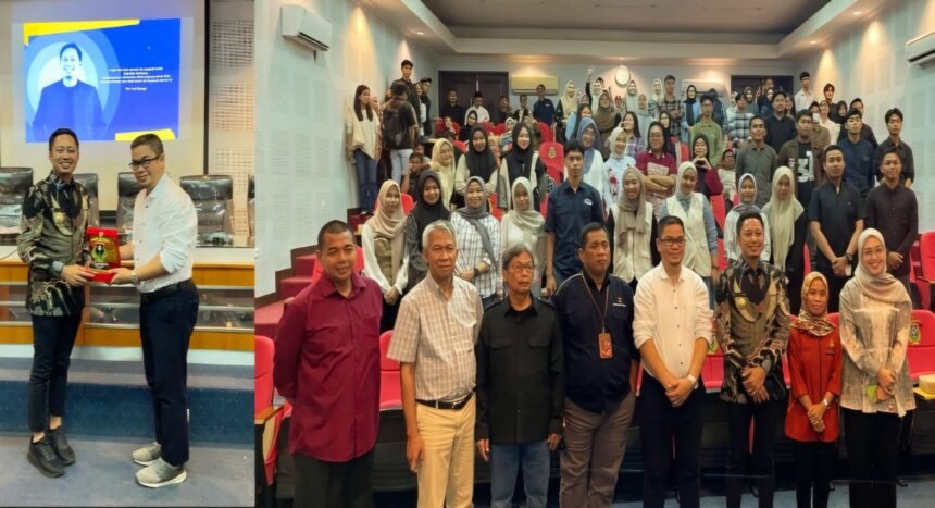 Bupati Enrekang, H. Muh. Yusuf Ritangnga, berbicara di hadapan ratusan mahasiswa dalam seminar penyiapan karir, (24/4/2025).