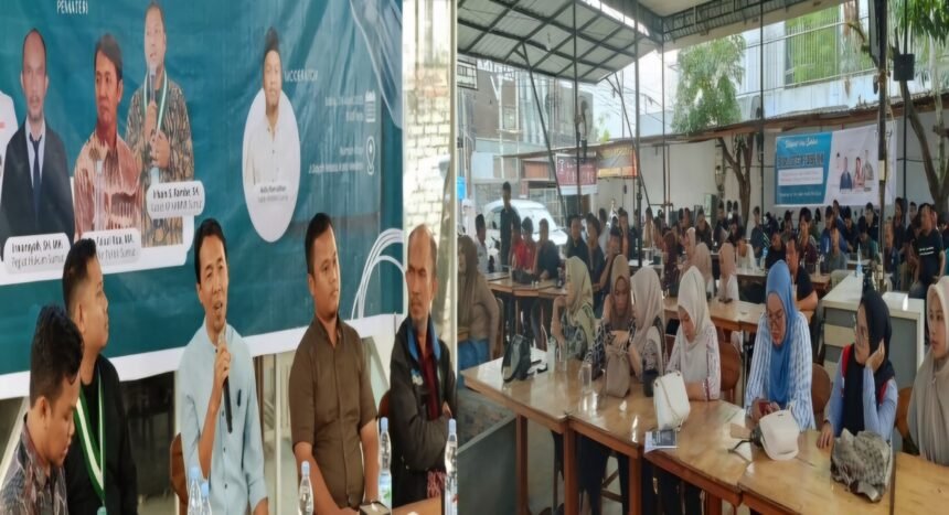 Dialog Publik bertajuk "Analisis Kritis Terhadap Kondisi 6 Bulan Pemerintahan Presiden Prabowo Subianto" yang diselenggarakan oleh Pengurus Wilayah Kesatuan Aksi Mahasiswa Muslim Indonesia (PW-KAMMI) Sumatera Utara, Sabtu (26/4/2025), di Medan.