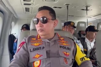 Kapolri di udara pantau arus balik Lebaran 2025. 