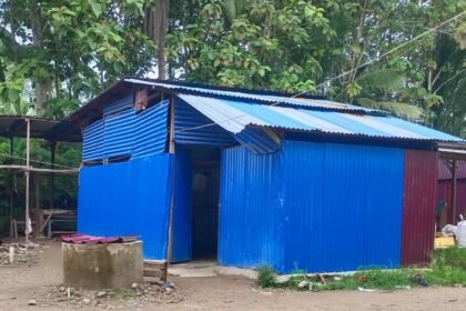 Lokasi bak rendaman yang menggunakan B3 di kawasan pemukiman warga, tepatnya di Jalur B, Desa Persiapan Wansait, Kecamatan Waelata, Kabupaten Buru, Maluku.